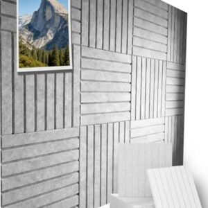 Chimelva Large Felt Bulletin Board 47"x35" Pin Board, Light Gray