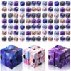 Chivao 60 Pieces Party Favors Cube Toy Cube Sensory Hand Held Block Game Sensory Gadget Gift for Anxiety Stress Relief Birthday Goodie Bag Stuffers(Starry Style)