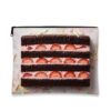 Chocolate Strawberry Layer Cake Fanciful Makeup Bag 7x9 Inch