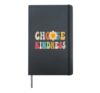 Choose Kindness Retro Groovy Daisy Be Kind Inspirational Hardcover Journal, Black