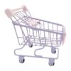 Chosertory Mini Shopping Cart Children Supermarket Handcart Desk Model Collector Display Suitable for Party Centerpiece Office Organizer Home D, Purple