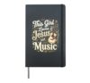 Christian Music Lover Girl Loves Jesus Music Jesus Worship Hardcover Journal, Black