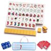 Christmas American Mahjong Set 160 Pcs Holiday Travel Kit with Tote Bag