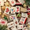 Christmas American Mahjong Set, Acrylic Holiday Tiles for Family Game