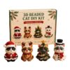 Christmas Bead Animal Kit, 4-Piece ABS Beginner-Friendly Bead Art Set