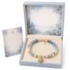 Christmas Bracelet Collection Gift Set for Women Beaded Stretch (light blue)