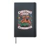 Christmas Chaos Coordinator XMAS Puppy Funny Bloodhound Hardcover Journal, Black