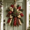 Christmas Character Door Hanger Sewing Kit, Beginner‑Friendly DIY Patchwork Hanging Decor, Festive Handmade Fabric Craft Set, Snowman Design for Holiday Home Wall & Door Decoration