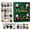 Christmas Countdown Calendar, 2D Acrylic Cute Panda Ornaments, 24 Day