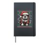 Christmas Dog English Bulldog Santa Ugly Xmas Men Women Kids Hardcover Journal, Black