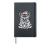 Christmas Dog French Bulldog Xmas Frenchie Men Women Kids Hardcover Journal, Black