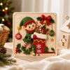 Christmas Felt Craft Kit, DIY Holiday Decoration with Wreath Designs