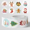 Christmas Gift Stickers Roll 500PCS, Holiday Packaging Labels
