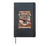 Christmas in Brooklyn Bridge Holiday Lights NYC Souvenir Hardcover Journal, Black