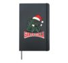 Christmas Japanese Monster Santazilla Xmas Men Women Kids Hardcover Journal, Black