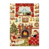 Christmas Jigsaw Puzzles 1000 Pieces for Adults, Fireplace Teddy Bears Embroidered Texture, Thick Cardboard, Wall Decor, 29.53 x 19.7 Inches