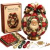 Christmas Patch Fabric Craft, Handmade Santa Ball Décor Kit, 1 Set Holiday