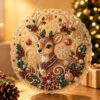 Christmas Pearl Diamond Painting Suncatcher Kit,DIY Craft(Reindeer)