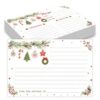 Christmas Recipe Cards, Blank Holiday Botanical Recipe Cards 4x6， A09