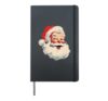Christmas Santa Hardcover Journal, Black