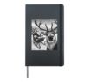 Christmas Santa Reindeer Selfie Funny Xmas Men Women Kids Hardcover Journal, Black