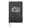 Christmas Theme Snow Place Like Library Xmas Librarian Women Hardcover Journal, Black