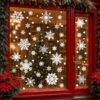 Christmas Window Clings for Glass Windows, Snowflakes Christmas Decorations