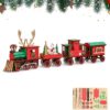 Christmas Wooden Puzzle DIY Assembly Creative Christmas Train Model Home