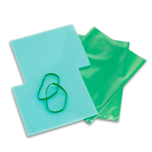 Chrysal Arrive Alive Professional Flower Hydration Wrap – Keeps Cut Flowers Fresh & Hydrated During Travel & Shipping – Leak-Proof Foam Bag – S-Block or Triangle Variations (25 Pack, S-Block)
