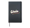Chula Latina Women Girls Retro Cinco de Mayo Spanish Mexican Hardcover Journal, Black