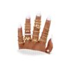 Chunky Gold Stackable Rings Set for Women, Gold Plated Crystal Finger Rings