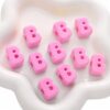 Chunky Large Letter Beads for Paracord Beads Acrylic Colorful Bubble Big Alphabet Bead Large Hole Chunky Letter Bead for Keychains Bag Charm Kit Aperture（5mm） (10, Pink, B)