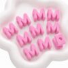 Chunky Large Letter Beads for Paracord Beads Acrylic Colorful Bubble Big Alphabet Bead Large Hole Chunky Letter Bead for Keychains Bag Charm Kit Aperture（5mm） (10, Pink, M)