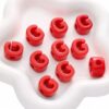 Chunky Large Letter Beads for Paracord Beads Acrylic Colorful Bubble Big Alphabet Bead Large Hole Chunky Letter Bead for Keychains Bag Charm Kit Aperture（5mm） (10, Red, G)