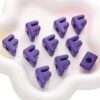 Chunky Large Letter Beads for Paracord Beads Acrylic Colorful Bubble Big Alphabet Bead Large Hole Chunky Letter Bead for Keychains Bag Charm Kit Aperture（5mm） (10, Purple, F)