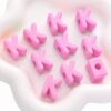 Chunky Large Letter Beads for Paracord Beads Acrylic Colorful Bubble Big Alphabet Bead Large Hole Chunky Letter Bead for Keychains Bag Charm Kit Aperture（5mm） (10, Pink, K)