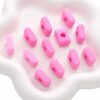 Chunky Large Letter Beads for Paracord Beads Acrylic Colorful Bubble Big Alphabet Bead Large Hole Chunky Letter Bead for Keychains Bag Charm Kit Aperture（5mm） (10, Pink, I)