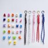 Chunky Letter Beads with Paracord Keychain Bag Charms Making Kit