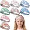 Chunyin 6 Pcs Wide Headbands Unicorn Elastic Non Slip for Girls,Floral