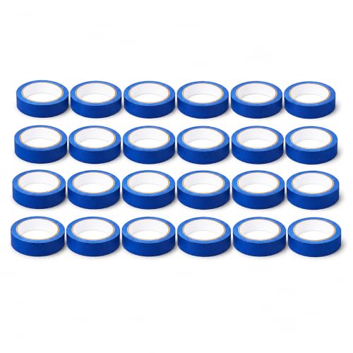 CHYNSEE Premium Painters Tape, Blue Tape, Masking Tape, Paint Tape for Multi-Purpose, Painting, Painter's, DIY Crafts Arts Decoration Labeling No Residue, Easy Removal 1inch*5yards (24)