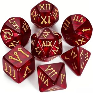 CiaraQ 7pcs Polyhedral Dice Set for Dungeon and Dragons MTG Table Games
