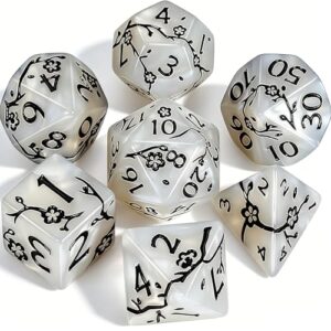 CiaraQ 7pcs Polyhedral Dice Set for Dungeon and Dragons MTG Table Games