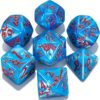 CiaraQ 7pcs Polyhedral Dice Set for Dungeon and Dragons MTG Table Games
