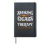 Cigar Smoking Vintage Smoking Cigars Because Therapy Is Hardcover Journal, Black