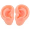 Ciieeo Soft Silicone Ear Model for Piercing Practice and Jewelry Display, Realistic Beige Flexible Ear Simulation Tool for Beginners, Reusable and Convenient Training Aid