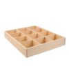 Ciieeo Wood Drawer Organizer in Beige with 12 Compartments Space-efficient Sturdy Storage Box Flexible Clothes Organizer for Socks and Underwear for Closet and Dresser