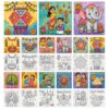 Cinrobiye 24 Pcs Diwali Canvas Painting Kit, Pre Drawn Canvas Craft Set with 12 Festival of Lights Designs for Hindu Celebration, Classroom Art Projects, Party Favors, School Activities