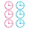 Circle Protractor Plastic Measuring Ruler Multi Function 6pcs