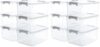 Citylife 12 Packs 17 QT Plastic Storage Bins with Lids Large Stackable Storage Containers for Organizing Clear Storage Box for Garage, Closet, Classroom, Kitchen