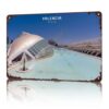 City Of Arts And Sciences Vintage Metal Wall Art Signs 8X12 In